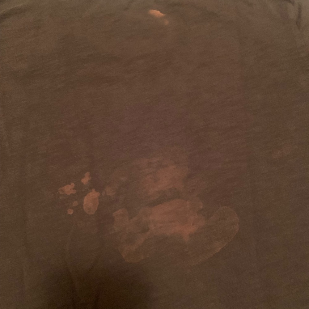 Truly Madly Deeply Dark Olive Green short sleeve tee black stitching pocket L - Picture 5 of 6